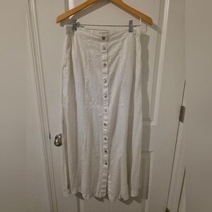 C&C California Maxi Cream Dress With Side Slit